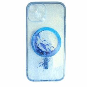 iPhone 15 Brand New Clear Transparent Case w/ Blue Floating Dolphin Design 🐬✨